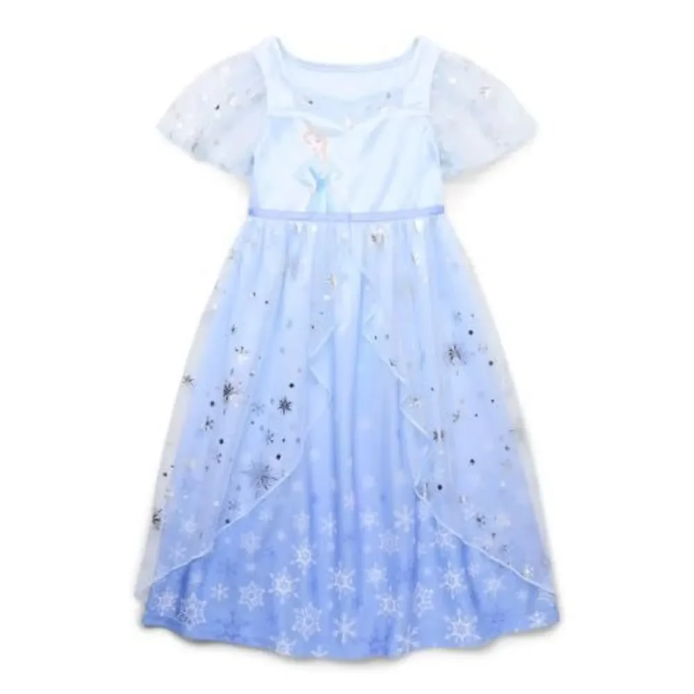 Disney Toddler Girls' Frozen Elsa Fantasy NightGown, Sizes 2T-5T